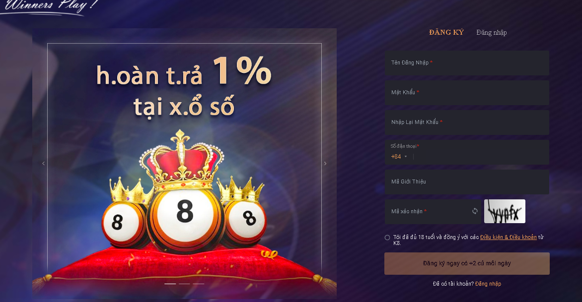 màn hình đăng ký k8 bet